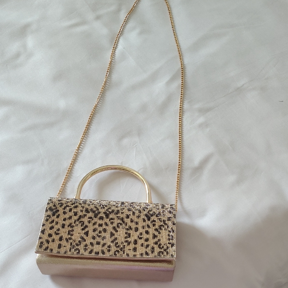 Elegant Gold and Black Patterned Women's Bag